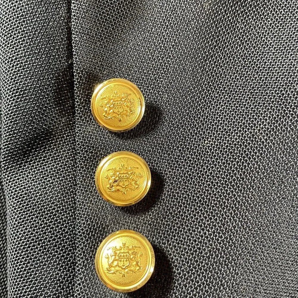 VTG Bronley Mens Navy Blue Blazer with Gold Buttons Renberg's Tulsa Quiet Luxury